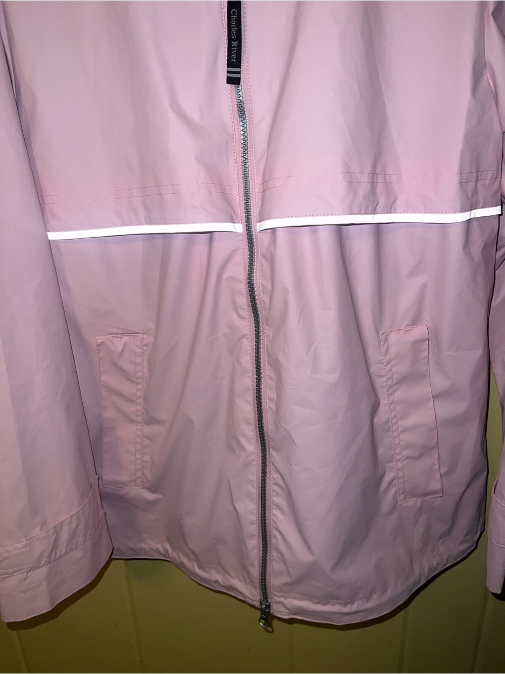 Charles River Apparel Pink New Englander Rain Jacket Windbreaker Size M - Picture 6 of 9
